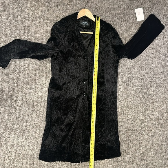 MONTANACO BUTTE MONTANA Faux Fur Coat Size M New With Tags Black. - Picture 12 of 13